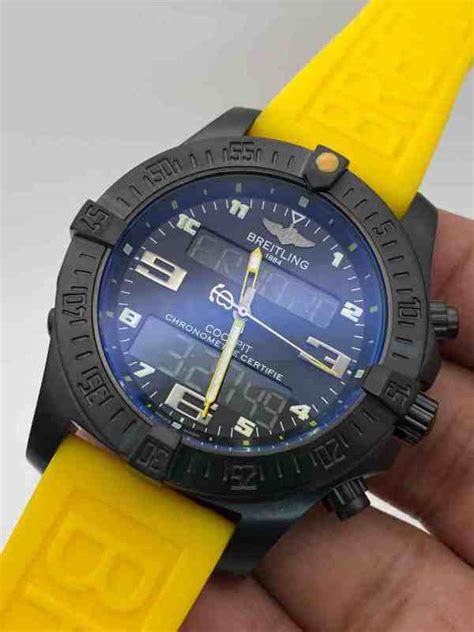 breitling b50 yellow strap|Breitling cockpit b50 price.